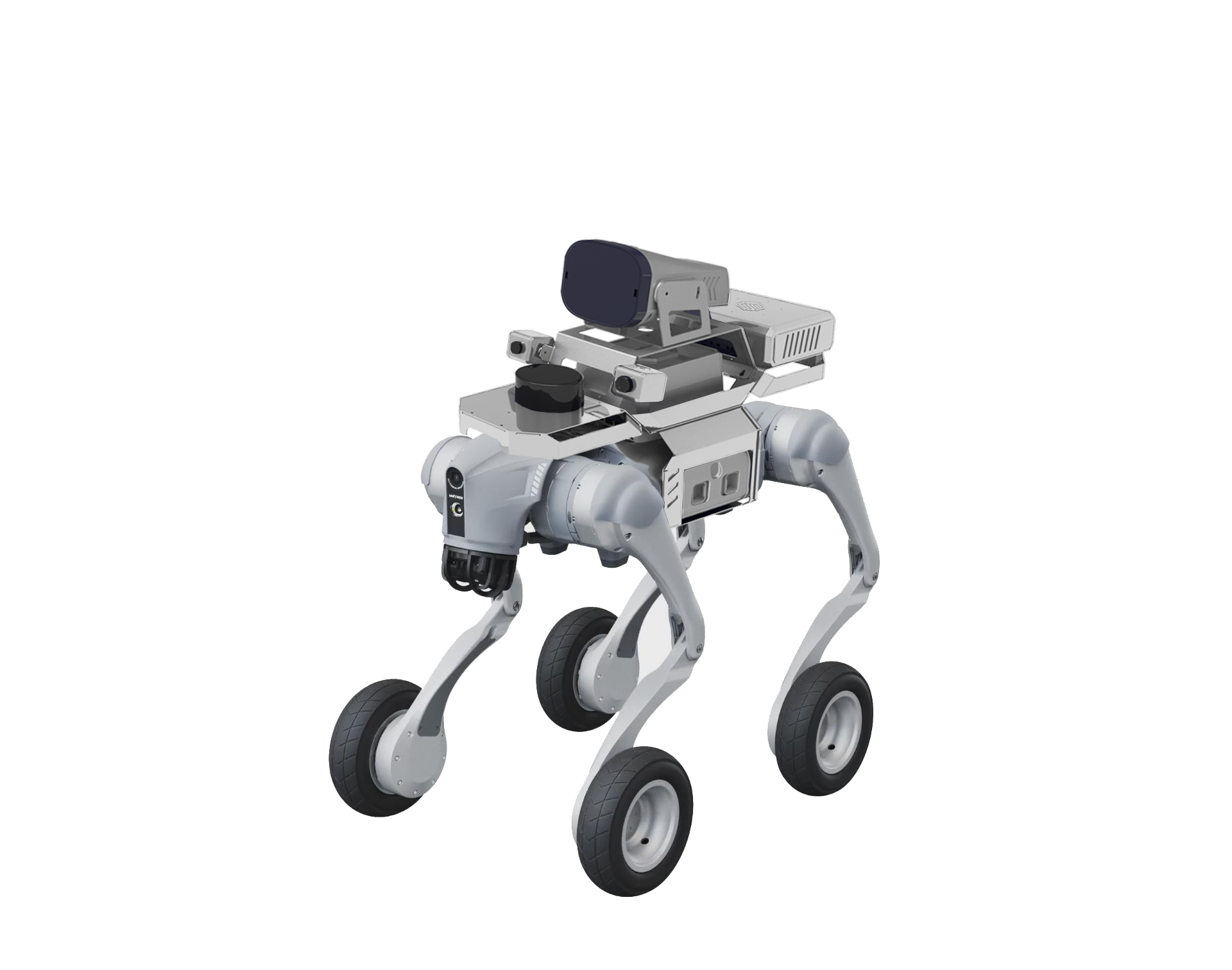 电磁网捕轮式机器狗